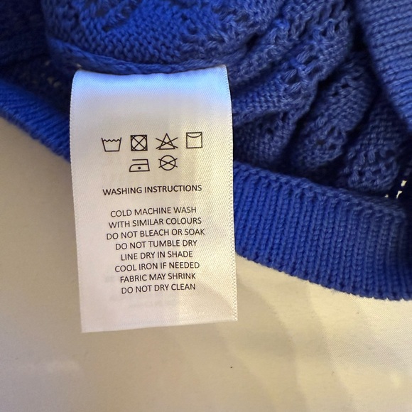 Anthro Charlie Holiday NWT XS Blue Knit Tank Top - Picture 5 of 10